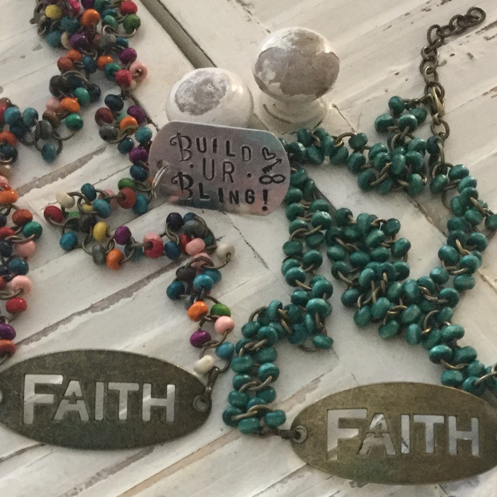 ✝️FAITH✝️Custom wood beaded necklace✝️